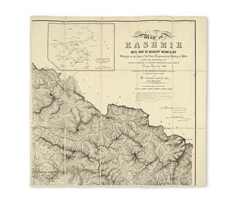 MONTGOMERIE, THOMAS GEORGE.  Map of Kashmir with Part of Adjacent Mountains.  1859